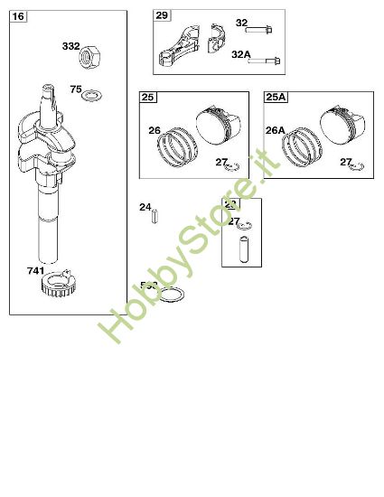 F - GRUPPO ALBERO MOTORE B&S - 10 €¦ 100602-0036-H5 brand Stihl